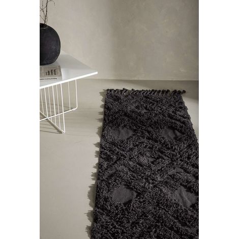 Hilma tapis 200x70cm gris foncé. (1/5)