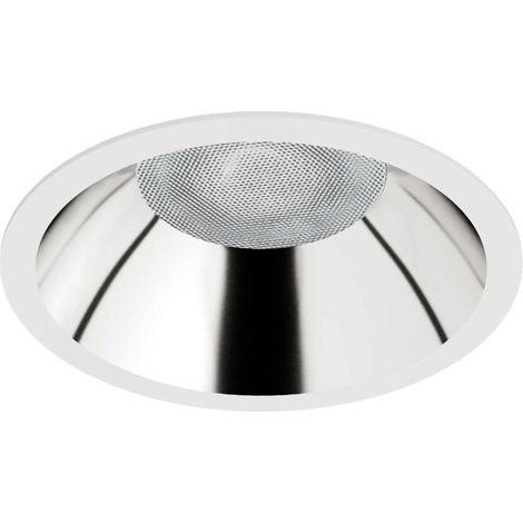 LedsC4 Veo - Downlight LED da Incasso LED 19.1W e 1960lm con Bianco Caldo 3000K. Diametro 23cm. Struttura in Alluminio. Uso Interno IP54. Colore Bianco