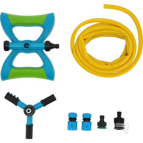 Arroseur rotatif 360° Générique Automatique PVC Irrigation jardin pelouse diamètre 6-8m stable (1/5)