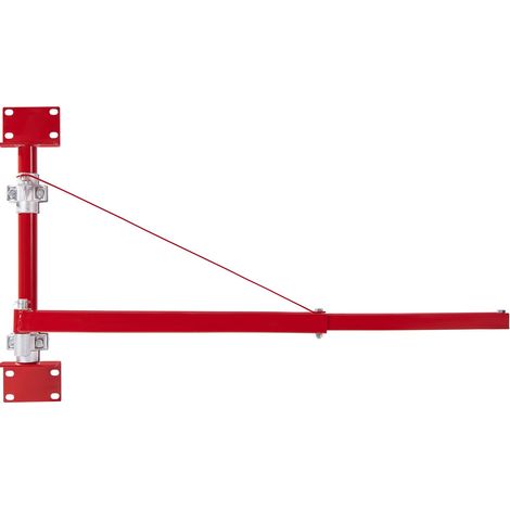 Bras de support pour palan électrique, charge max 300 kg, pivotant à 180°, cadre en acier, pour atelier et garage. (1/5)