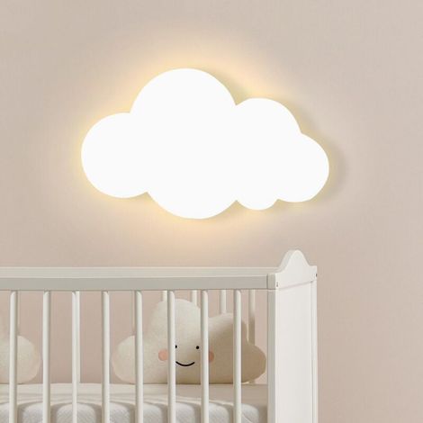 Applique murale Intérieur LED Chambre d'enfant Veilleuse 3000K Blanc Chaud Acrylique Applique Murale Cartoon Lampe Nuage Moderne Garçon Fille Lampe de chevet pour Chambre de Bébé Décoratif