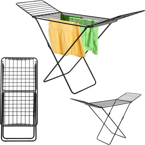 Sèche-linge, Acier épais, Zone de séchage de 20 mètres, Design convivial, Pieds antidérapants, Capacité familiale (1/5)