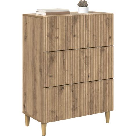 Maison Exclusive - Mobile con Cassetti Rovere Artigianale 66 x 34,5 x 90 cm