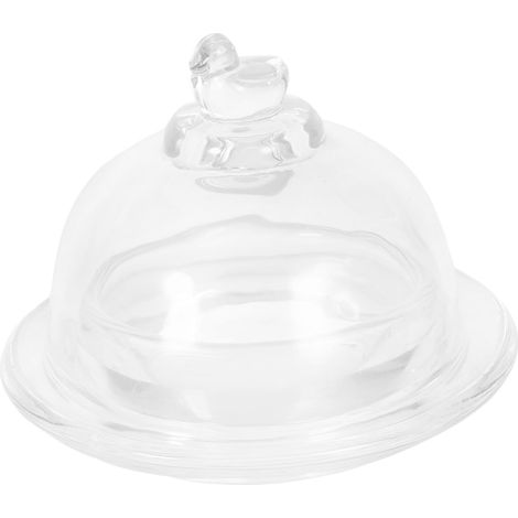 Boîte de Rangement Verre avec Couvercle en Cloche Support Multifonction pour Encre de Calligraphie Plateau Décoratif Transparent pour Bonbons et Snacks Protection Anti-poussière (1/5)