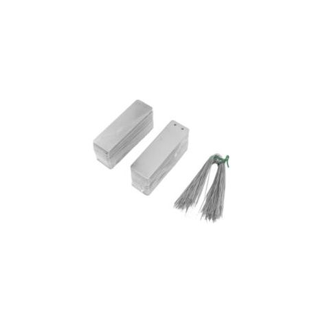 100 etichette metalliche bifacciali scrivibili per giardinaggio esterno: etichette in alluminio altamente resistenti, adatte a piante e alberi. - Crezuo
