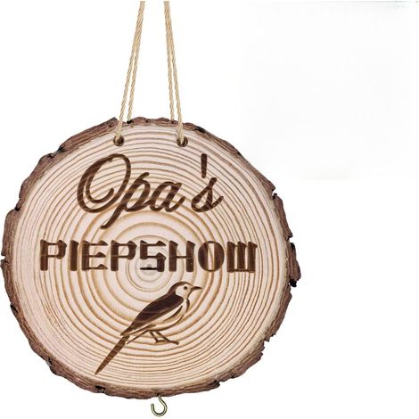 Cadeau Pour Grand-père, Décoration De Jardin En Bois, Mangeoire Pour Oiseaux Sauvages Petite, 13 À 14 Cm De Diamètre, Convient Pour La Décoration De Jardin Et Les Cadeaux D'anniversaire (1/5)