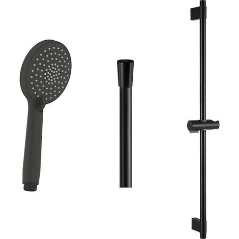 Jika Mio Style - Brauseset mit Handbrause, Stange und Halterung, schwarz matt H3652F07163731