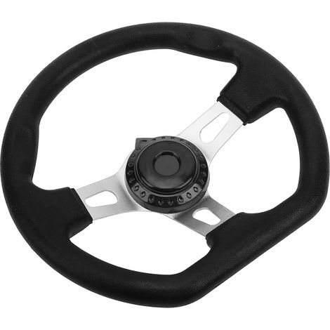 Volant Go Kart, Volant en Métal + Mousse PU 270 Mm 3 Rayons Modification Universelle pour VTT, Go Kart (1/5)