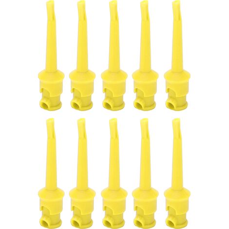 Lot de 10 Pinces Crocodile de Test Multimètre J.30007 Jaune pour Mesure de Tension et Test de Circuits Électroniques (1/5)