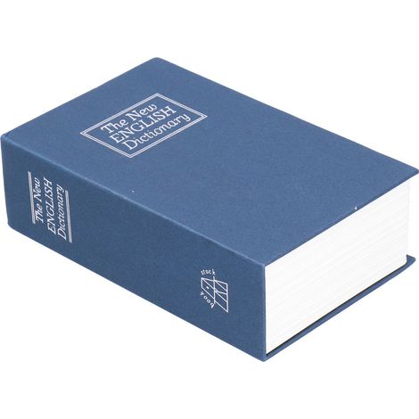 Coffre-fort Livre Petit Bleu ABS Fer Haute Capacité Durable Mini Tirelire avec Clé pour Ami Famille Cadeau (1/5)