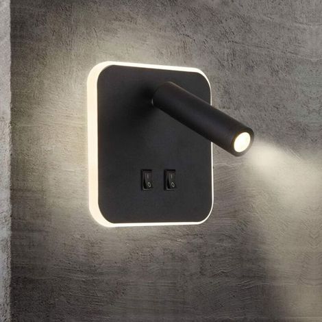 Lampe de chevet applique murale - OKZ - Modèle standard - Intérieur - LED - Avec interrupteur (1/4)