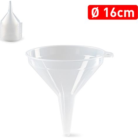PLASTICFORTE embudo plastico 16 cm transparente , Embudo plástico 16 cm. transparenteFabricado en plástico de alta resistenciaPerfecto para su cocinaApto para lavavajil