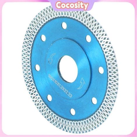 Lame de scie diamantée - COCOSITY - 4 pouces - Segment pressé à chaud - Coupe sec/humide - Dents en X - Bleu (1/5)