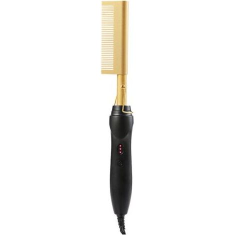 Peigne électrique en cuivre, peigne électrique pour cheveux lisses, fer à friser 2 en 1 pour cheveux lisses, peigne multifonctionnel pour cheveux lisses, un peigne inclus (1/5)