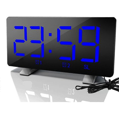 Digitaler LED-Projektor mit variabler Helligkeit, Schlummerfunktion, FM-Radio und Timer.