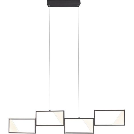Hängeleuchte Pendellampe dimmbar LED Esstischleuchte Deckenlampe anthrazit, Switchdimmer, 28W 2800lm 3000K, BxH 106x150 cm