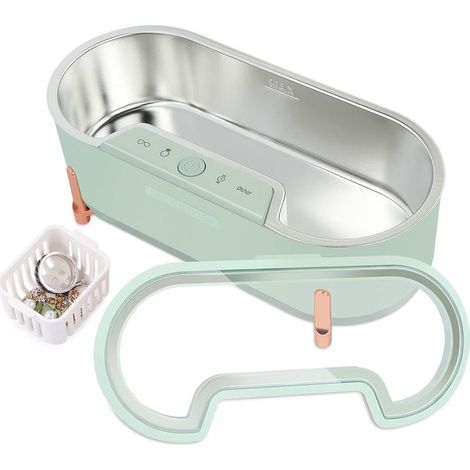 Nettoyeur à Ultrason, Bac Ultrasons Professionnel Appareil de nettoyage des lunettes Minuteur Nettoyage Pour bijoux, montres, lunettes (40 KHz, 500ml) 1000 pcs (1/5)