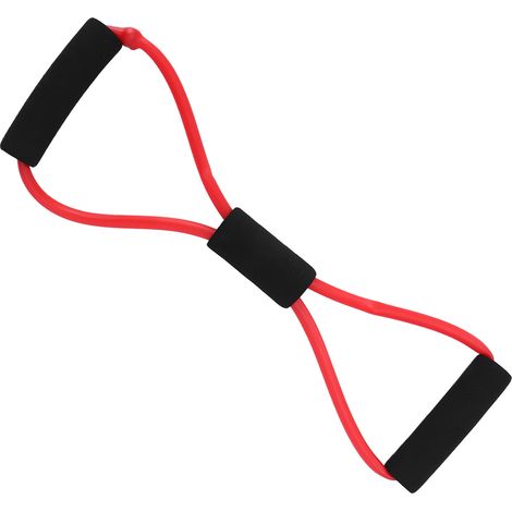 Lot de 2 Bandes Élastiques de Résistance pour Exercice Fitness, Sangles d'Entraînement Musculaire à Domicile, Élastique de Tirage Rouge (1/5)