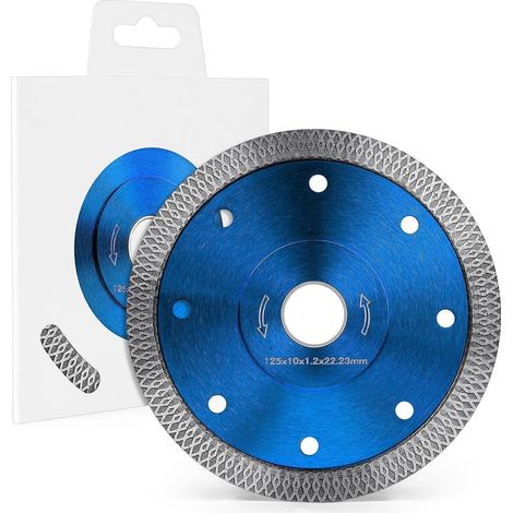 Diamant Trennscheibe 125mm extra dünn für Beton, Granit, Stein, Nass-/Trockenschnitt (1/5)