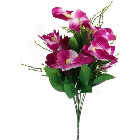 Bouquet di orchidee viola - 10 pezzi, altezza 45 cm, fiori artificiali di alta qualità (1/3)