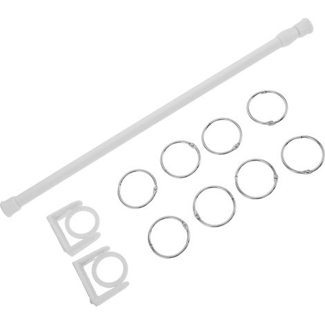 Tringle à Rideau à Tension Réglable 40-70 Cm, Barre Extensible sans Perçage en Acier Inoxydable Antirouille, Système à Ressort Robuste pour Salle de Bain, Fenêtre, Installation (1/5)