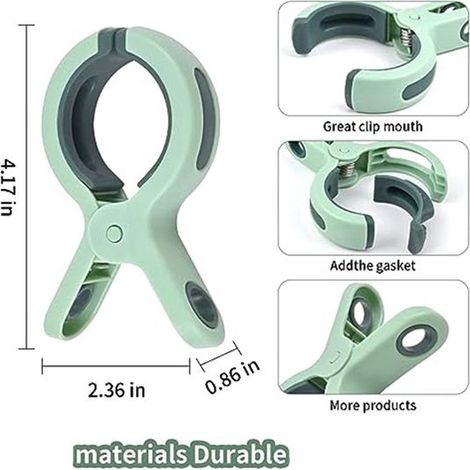 20 Farben: Grün. Material: Kunststoff. Strandtuchclip für Liegestühle. (1/5)