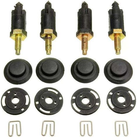 Kit de fixation de cache-moteur en 4 pièces pour moteurs 2.0 HDI, compatible avec Citroën Berlingo, C4, C5, Xantia, Xsara et Peugeot 206, 306, 307, 406, 607, 806, Expert, OEM 0137F6 13711 (clips + vis (1/4)