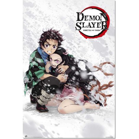 Grupo Erik Poster Demon Slayer Manga - Poster Anime 61x91,5 cm - Lamina decorativa - Laminas decorativas pared ideal decoracion pared - Posters para pared Decoracion habitacion Guardianes de la noche