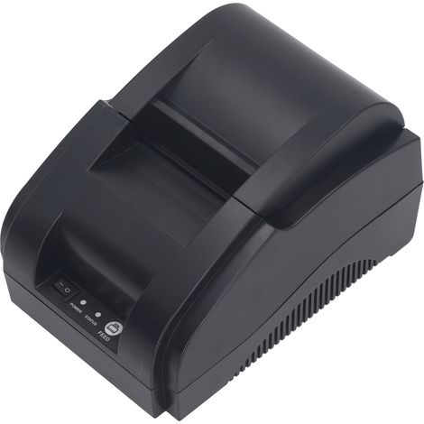 Imprimante thermique 58 mm, impression nette et rapide, port USB, compatible Windows et iOS, prise européenne 100-240 V.