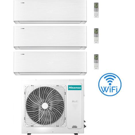 Klimaanlage Hisense Energy Pro X Wifi R32 Test-Split-Wechselrichter 9000 + 9000 + 12000 BTU mit E.U. 4AMW81U4RJC Klasse A++/A+