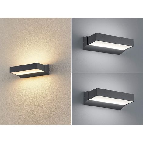 Moderne LED Außenwandleuchte Anthrazit IP65 - 2er SET für Fassadenbeleuchtung (1/5)