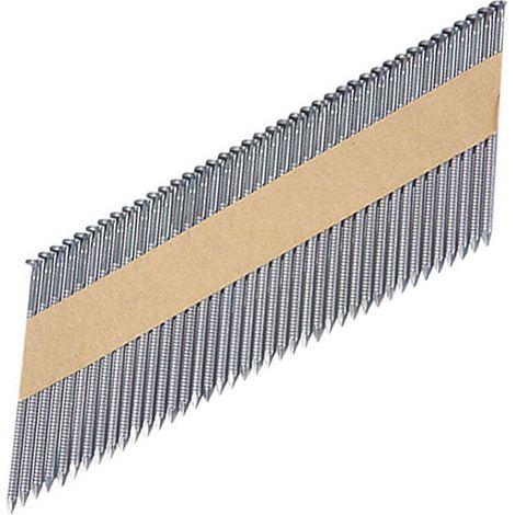 2000 CLOUS 34° 2.8 x 50 Crantés 50µ galvanisés à chaud Tronquée sans gaz