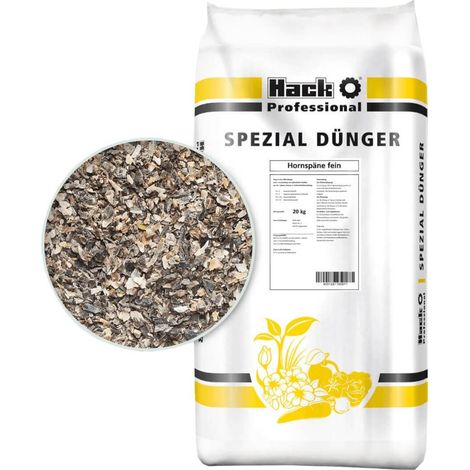 HACK Hornspäne fein 20 kg N13 1-3mm Gartendünger Blumendünger Gemüsedünger