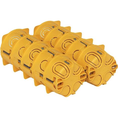 Boîte Encastrement Batibox - Pour Cloisons Sèches - Pour Plaque de Plâtre, Contreplaqué, Bois & Tôle - Profondeur 40 mm - Diamètre de Perçage 67 mm - Lot de 10 (1/5)