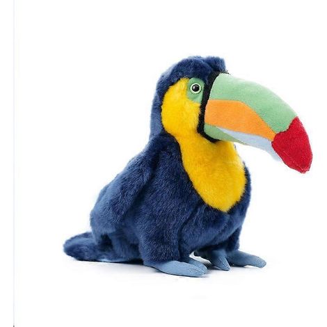 Peluche perroquet à tête bleue, jouet doux et résistant aux morsures et à l'usure pour chats et chiens, peluche interactive pour jouer à l'intérieur et à l'extérieur (1/5)