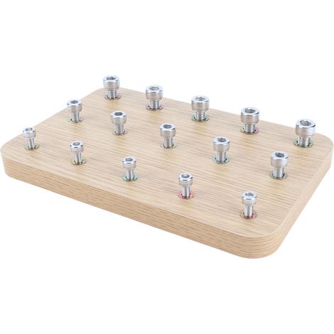 Équipement de rééducation de la fonction manuelle : vis à main pour la rééducation de la main, planche d'insertion flexible en bois fin pour les doigts (1/5)