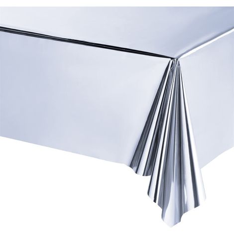 Nappes rectangulaires de fête 6 pièces, nappes imperméables en plastique jetables brillantes 137274 cm, adaptées à la décoration de fête (1/5)