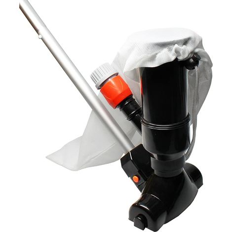 Aspirapolvere per Piscina - Pulizia Fondo Piscina - Con 5 Manici (140 cm) - Aspira Fondo - Aspira Fondo - Pulitore Piscina - Adatto per Vasche Idromassaggio (Nero) (1/4)