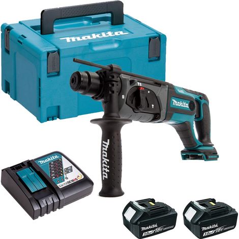 Makita DHR241RFJ 18V Li-ion Cordless Rotary Hammer Drill With 2x 3Ah Batts, Charger And Makpac Case