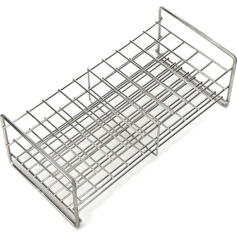 Support pour tubes à essai en acier inoxydable 18,5 mm, 50 trous, porte-tubes à essai médicaux à trous carrés (1/5)