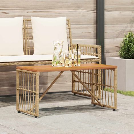 vidaXL Tavolo da Esterno Naturale 80 x 40 x 40 cm Acciaio e