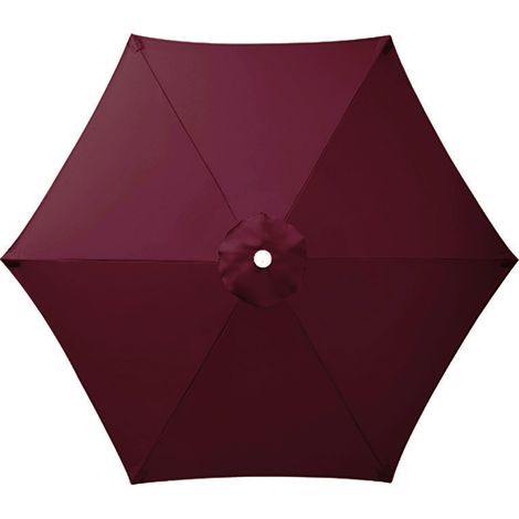 Toile de Remplacement pour Parasol 6 Branches, Parasol de Jardin Anti-UV et Imperméable, Remplacement de Toile de Parasol( Bordeaux,300CM)