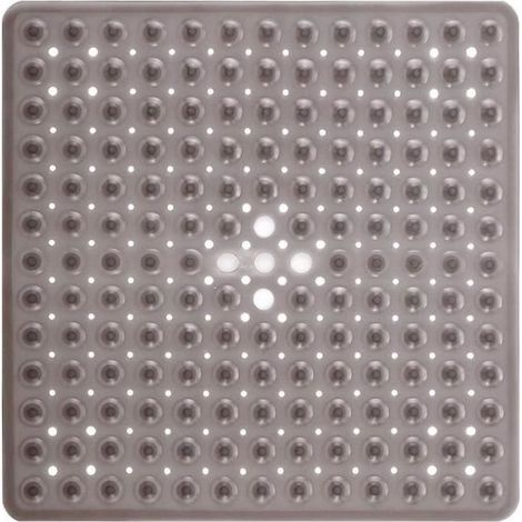 Douche Tapis carré en plastique Antiderapant Tapis de bain avec des trous de drainage anti-moisissure Lavable en machine Baignoire (1/4)