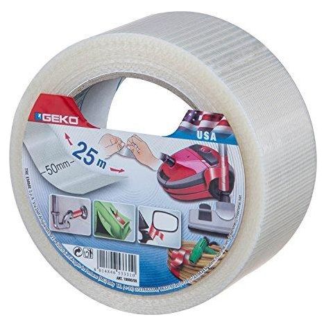 NASTRO TELATO MM 50 X 25 M TRASPARENTE CON ETICHETTA SUPERIORE + ETI LATERALE