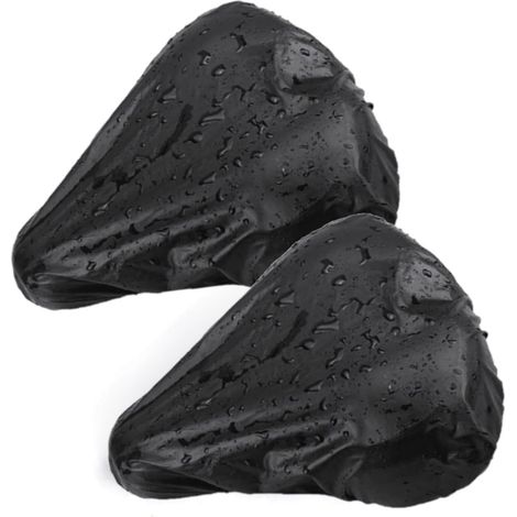 Housse de selle de vélo, lot de 2 housses de selle imperméables, grande housse anti-poussière, housse de selle compatible VTT, vélo de route et vélo de ville - accessoire de vélo (noir) (1/5)