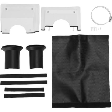Kit de couvre-penetrations HVAC pour ligne Split AC - Couverture pour ligne sur mur intérieur/extérieur - Blanc - Plastique (1/5)