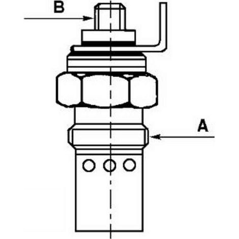 Lem Select – Bougie de préchauffage 1854104 adaptable Lucas CAV – Préchauffage 15 sec – Filetage A 1/2" BSP – Filetage B 3/8" 24 UNF – Voltage 12 V