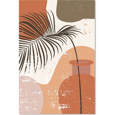 Affiche art organique terracotta 40x60cm – Impression sur papier d’art mat 225g – Décoration murale tendance – 100% made in France – Hxadeco (1/5)