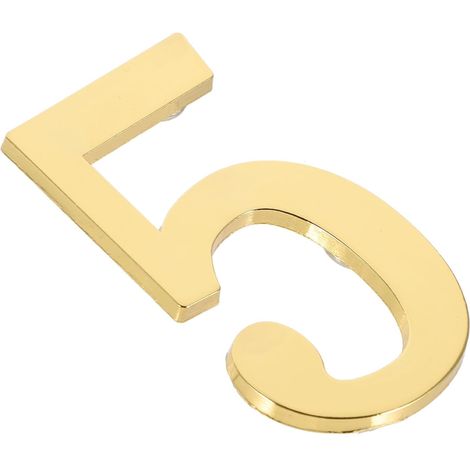 Numéros de Boîte aux Lettres Finition Soignée Magnétiques en Métal Doré Adaptés pour Jardin et Lieux Publics, pour Maison et Hôtel (1/5)
