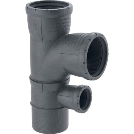 Geberit Silent-Pro Derivazione a braga con curva 87,5°, DN 100 / 100 / 50, 393.558.14.1